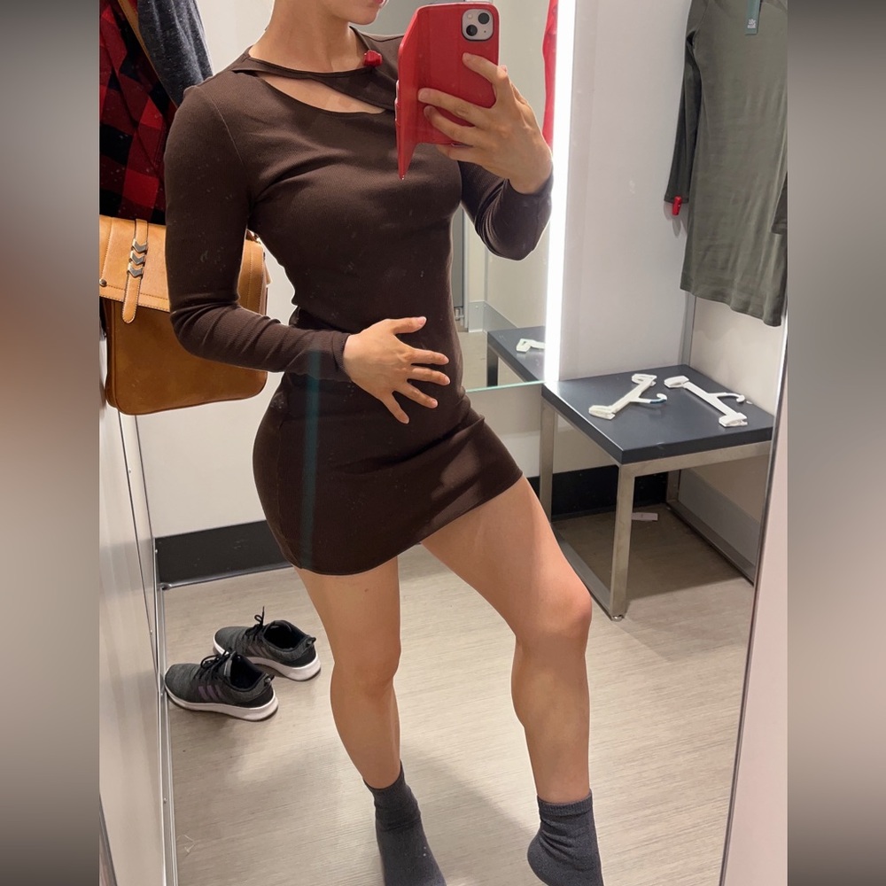 Wild Fable long sleeved ribbed bodycon dress size medium